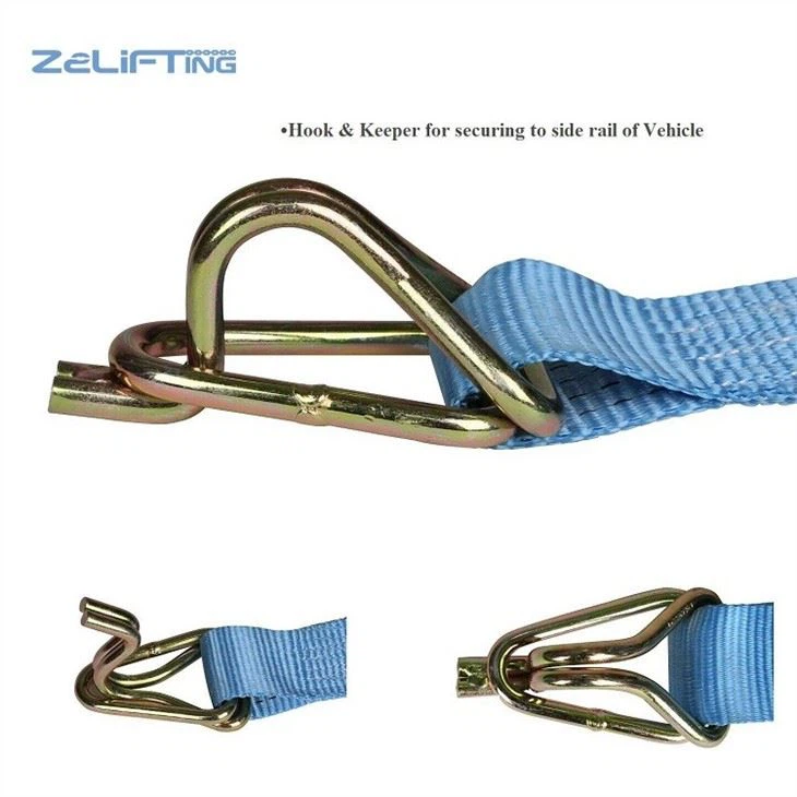 Wheel Tie Down Straps With Ratchet&Cam Buckle